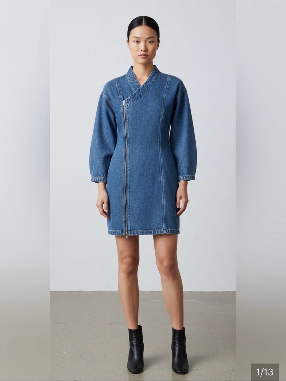 Erica Blue Denim Longline Jacket/ Dress Med NWOT